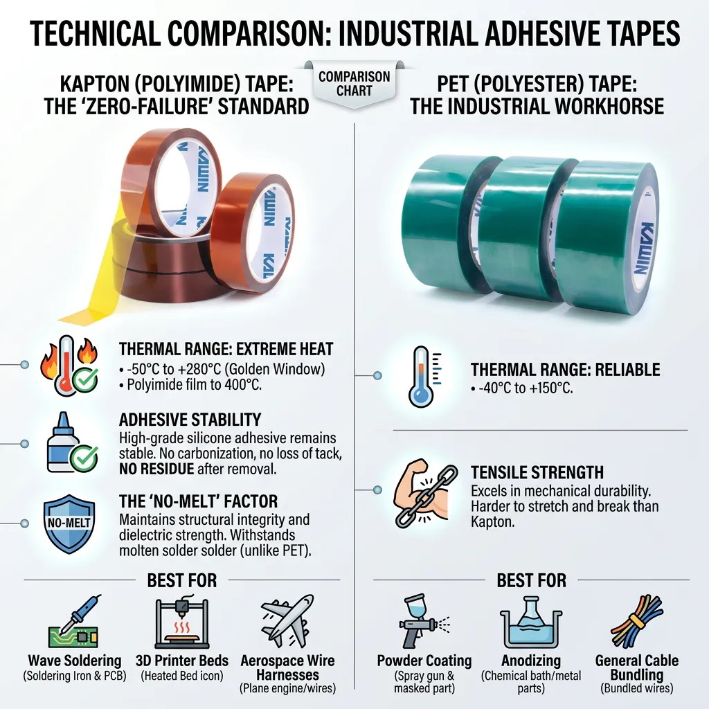 Kapton Tape vs PET Tape