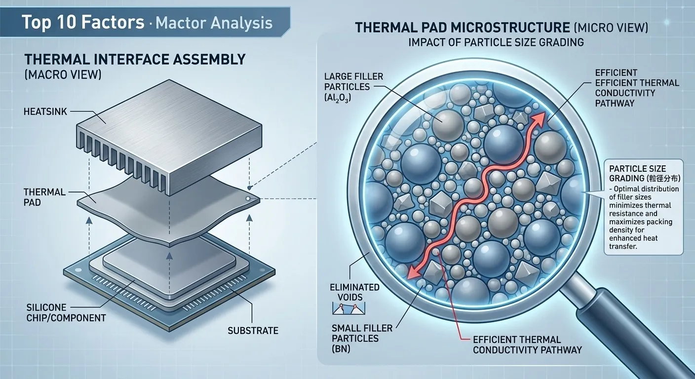 Thermal Pad Heat Transfer Mechanism and Microstructure Optimization