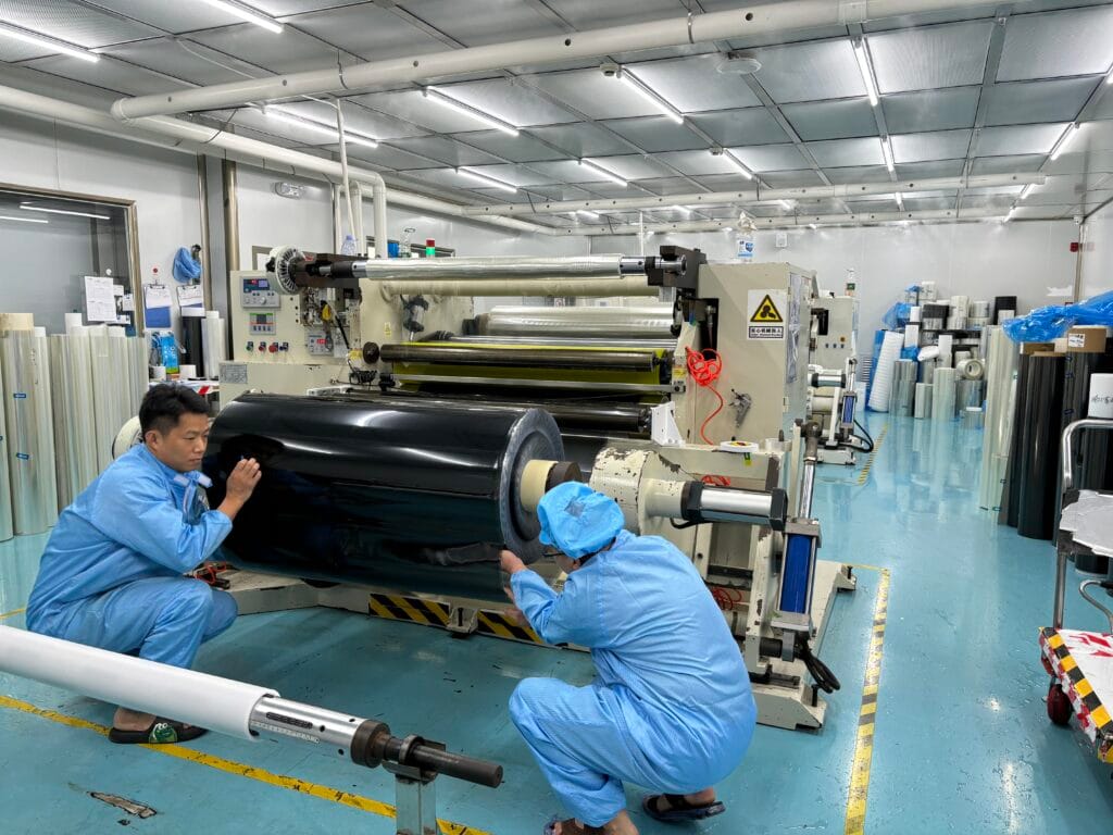 Industrial manufacturing of high-quality tissue double-sided tape equivalents.
